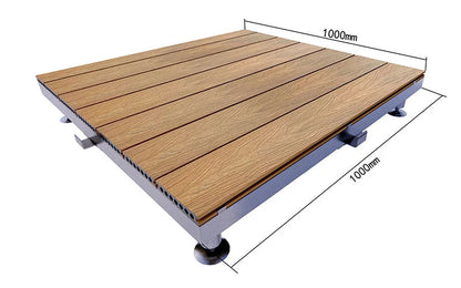 Adjustable Pedestal WPC Deck Tiles Raised Outdoor Composite Wood Deck Panels