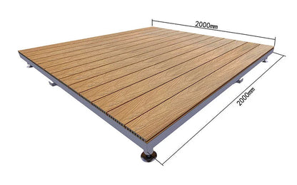 Adjustable Pedestal WPC Deck Tiles Raised Outdoor Composite Wood Deck Panels